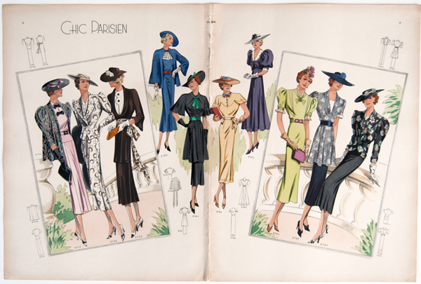 art deco fashion illustrations Paris 1936